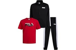 Fila Boys Tracksuit Set - 3 Piece Athletic Youth Shirts Tricot Jacket and Pants for Boys and Toddlers Kids Athletic Pants Set
