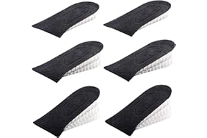 Height Increase Insoles 3 Pairs Invisible Shoe Lifts Inserts 2 Inch Height Adjustable Elastic Shock Absorption Heel Raise Pad