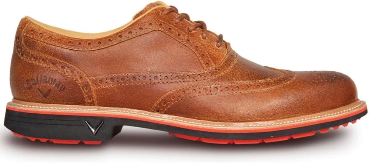 2015 Callaway Monterey Brogue Mens Leather Waterproof Golf Shoes Brown