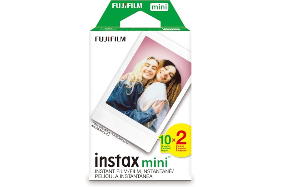 FUJIFILM Instax Mini Instant Film Twin Pack (White), 20 Photos