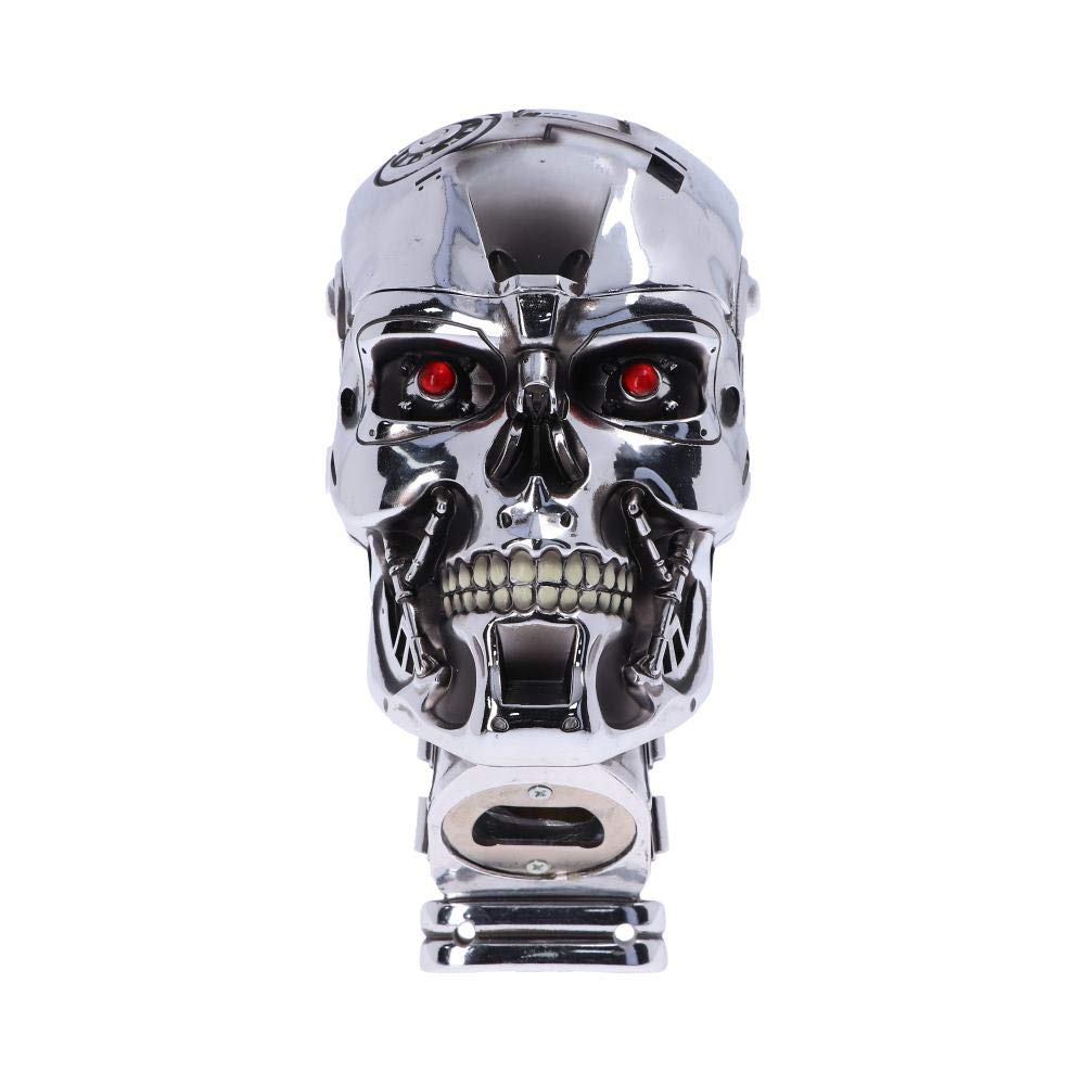 Nemesis Now T-800 Terminator 2 Judgement Day T2 Head Bottle Opener, Polyresin, Silver, One Size