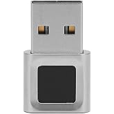 USB Fingerprint Reader, Portable Security Key Biometric Fingerprint Scanner for 10 11 32/64 Bits, 360 Degrees Touch Fast Matching