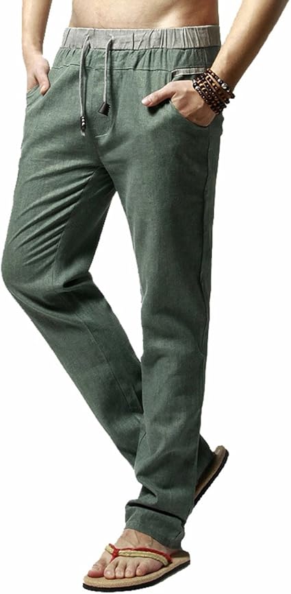 Yogahose Für Männer - Leichte Sommerhose Mit Elastischer Taille - Schnelltrocknend & Bequem - Strand & Sport