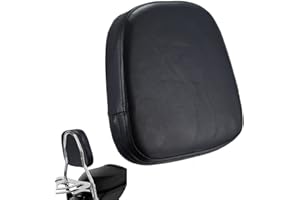 Universal Motorcycle Synthetic Leather Rear Sissy Bar Backrest Cushion Pad Fits for Harley Yamaha Suzuki Kawasaki Custom Bike