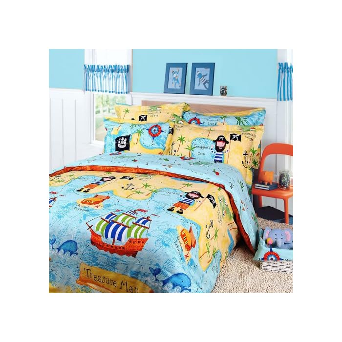 Buy Pirates of the Caribbean Duvet Cover Set Sky blue Boys Bedding Kids