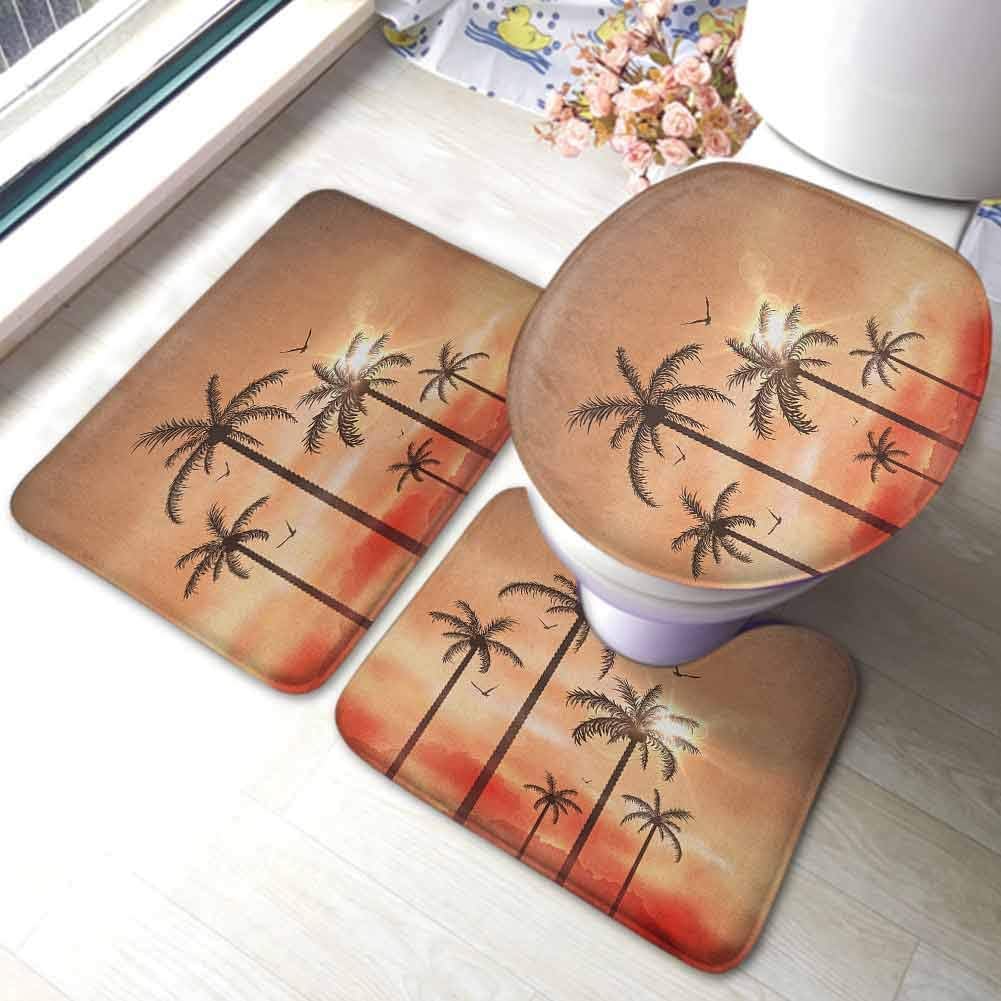 BOBO-Shop Alfombrilla de baño Tropical Estera de baño Palmeras con