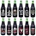 Avery Barn 12 Pack Funny Quotes Neoprene Insulated Zipper Beer Bottle Sleeve Covers