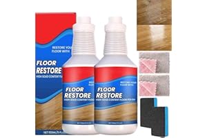 2Pcs Floor Restorer & Clean Hardwood Restore,High Solid Content Floor Polish,For Shine Renewal & Protective Layer,Helps Conce