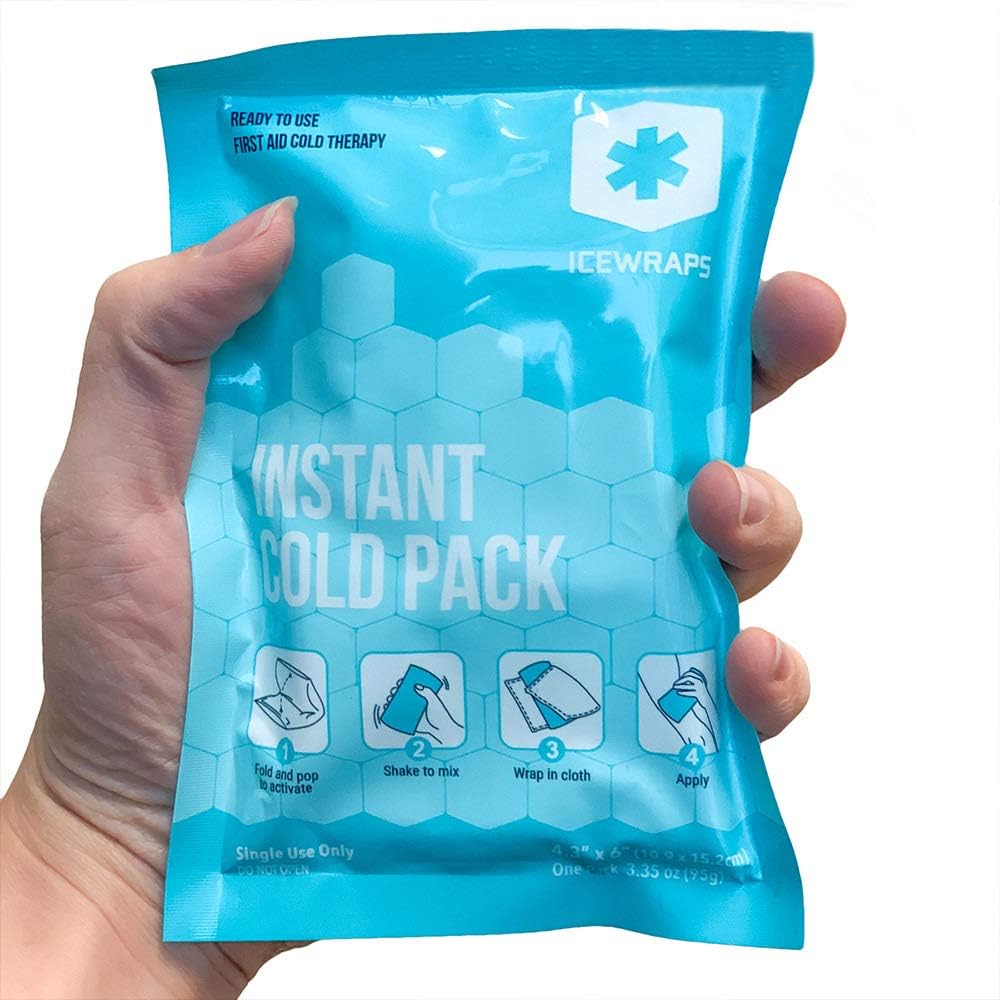 ICEWRAPS Small Instant Cold Breakable Ice Packs - 50 Count Emergency Disposable First Aid Cold Compress for Travel, Sports, Team Events, Outdoor Activities: Health & Personal Care