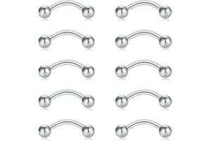 Briana Williams Rook Piercing Jewelry Rook Earrings for Women Gold Eyebrow Rings Curved Barbell Eyebrow Piercing Jewelry Surg
