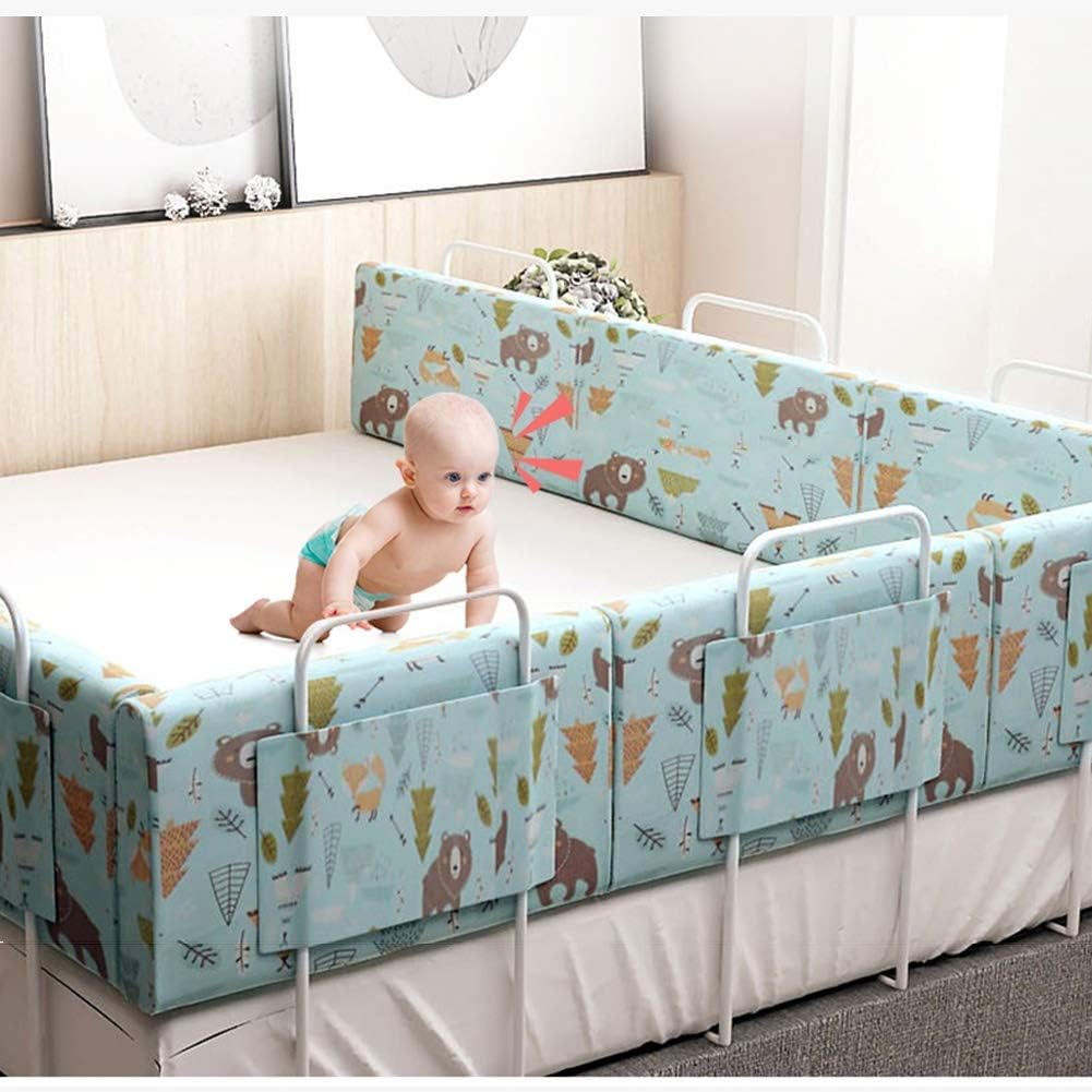 Liqicai Barriere De Lit Protection De Barre De Lit En Mousse For Enfant Protege Votre Enfant Des Deux Cotes Du Lit Sommeil Securitaire 3 Couleurs 8 Tailles Color Blue Size 50cm