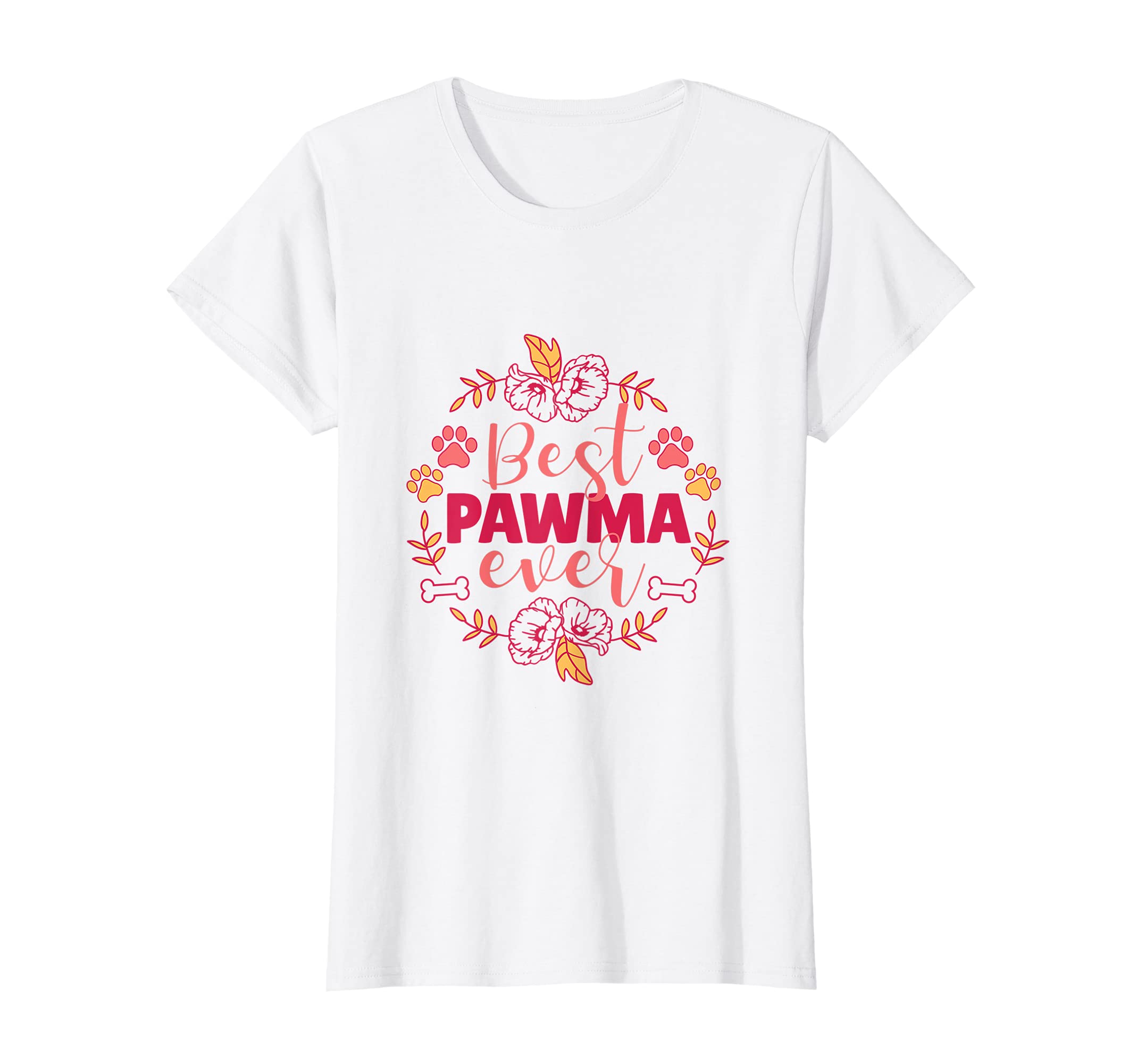 Womens Best Pawma Grandma of Dogs or Puppies T-Shirt