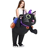 Searhmomo Inflatable Costume Cat for Kids Ride On Cat Blow Up Costumes,Funny Halloween Animal Costume for Girls Boys Cosplay Party