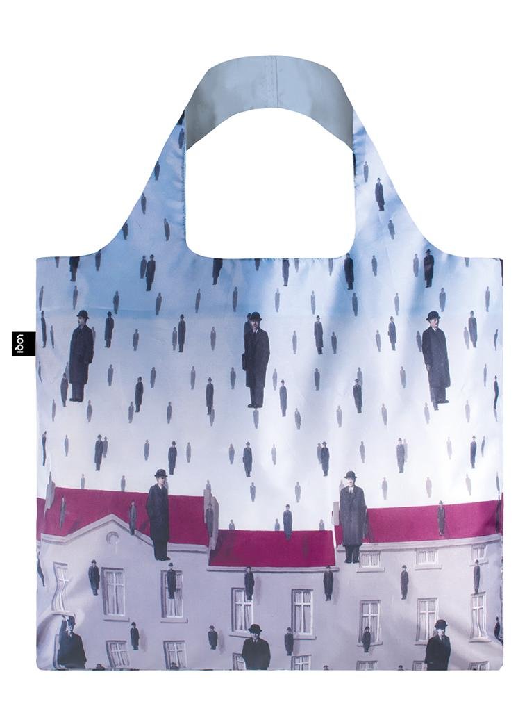 LOQI Museum René Magritte Golconda Canvas & Beach Tote Bag, 50 cm, 20 L, Multicolour