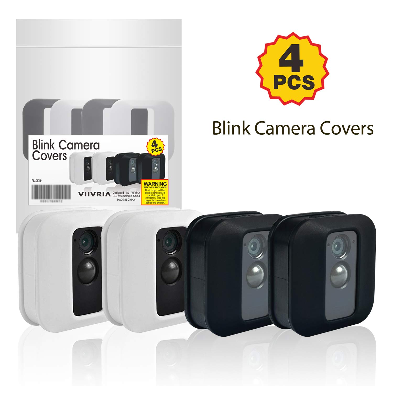 Blink XT Skins, Blink Home Security Accessories, 4pcs Silicone Skin for