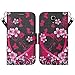 Galaxy Wireless Cases Compatible for Galaxy Mega 6.3, Samsung Galaxy GT-I9200 I9205 i527 Mega 6.3 Case Wallet Flip Folio [Kickstand] Pu Leather Wallet Case ID & Card Slot - Hot Pink Heart Sensation