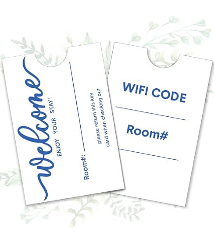 Geyee 500 Pcs Hotel Key Card Envelope Keycard Holder Sleeves Enjoy Your Stay Key Cover for Hotel, 2.4 x 3.5 Inch(Classic Style) : Office Products