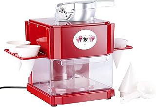 Rosenstein & Söhne Shaved Ice Maschine: Shaved-Ice-Maker mit 4 Kunststoff-Eisbechern, 4 Servierhalter, 90 Watt (Slush Maschine)