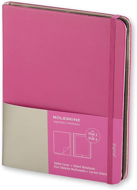 Moleskine ET2IPAD3SLD1 Funda iPad 3 y 4, con cuaderno"Volant", magenta Moleskine Amazon.es