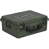 MEIJIA Portable All Weather Waterproof Protective Hard Case,Compact Camera Case with Customizable Fit Foam,Fit Use of Drones,Camera,Equipments,20.62 x16.85x8.11inches (Green)