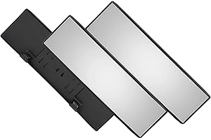 VERIVUE MIRRORS Verivue Universal Panoramic 12-Inch Rear View Mirror Pack of 2 | Anti-Glare Wide Angle Car Mirrors | Rearview Mirror Accessories for Baby Rear-Facing, Clear Panoramic Convex Mirrors for Cars and SUVs