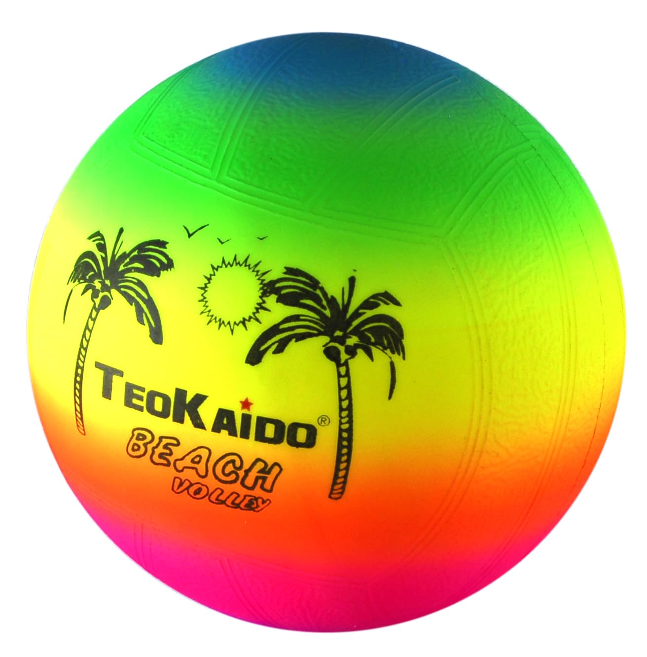 Cucuba Rubber Water Polo Ball, 13 cm (Rainbow, Set of 1)