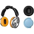 Bundle - Dyson OnTrac™ Over Ear Wireless Headphones in CNC Aluminum with Dark Iron Ear Cushions + Ceramic Blue Ear Caps - Noise Cancelling, Up to 55 Hours Battery Life(2), Customizable
