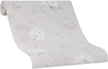 Vliestapete Mit Blumen Florale Tapete Landhaus Tapete Fur Schlafzimmer Wohnzimmer Oder Flur Hell Beige Creme Weiss Und Schwarz Made In Germany 10 05 M X 0 53m Novamur Amazon De Baumarkt