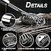 Renook Safe Grill Brush Bristle-Free Stainless- Steel Handle with Effective Scraper. Stainless -Steel Grill Cleaner for Weber Gas/Charcoal Porcelain/Ceramic/Steel etc-18 Inches.