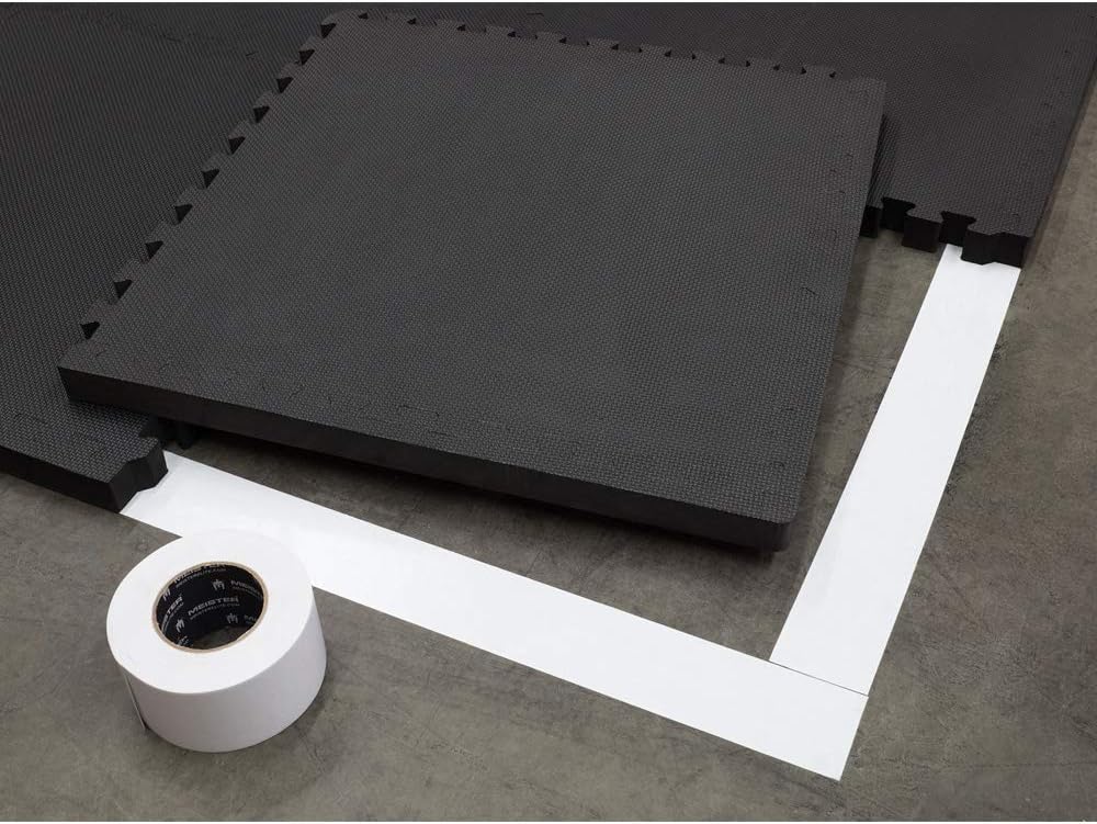 Meister Double-Sided XL Floor Mat Tape - Secures Exercise Mats & Rugs in Place, Transparent, XL Roll - 3in x 30yd (1130FMTXL): Sports & Outdoors