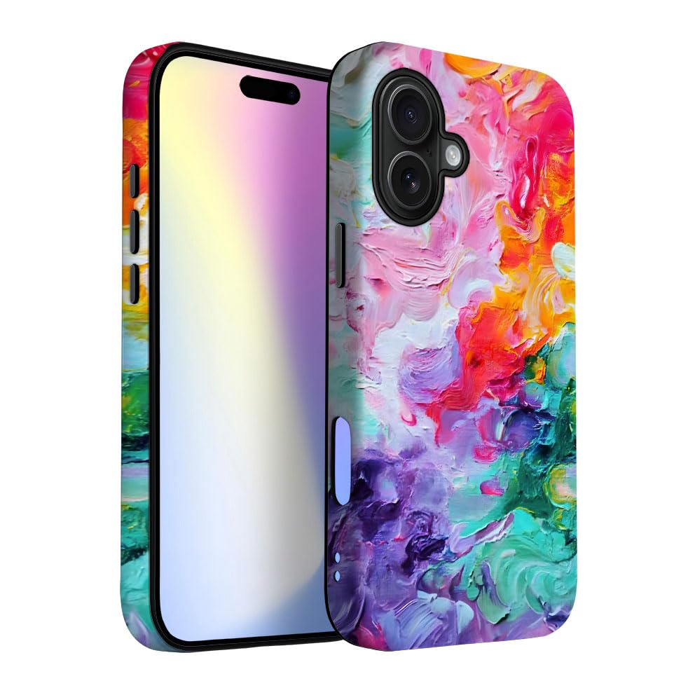 Yuzbira for iPhone 16E Case | Watercolor Paint | Slim Drop Protection Design