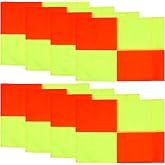 8 Pieces Soccer Referee Flags and Corner Flags with Dual-Color | Red and Yellow Football Corner Flag for Soccer Football Track Volleyball Training Referee Signaling and Field Marking