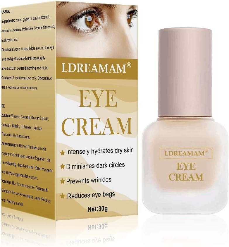 Eye Cream,Eye Gel,Anti-Aging Eye Cream - Minimizes Fine Lines, Reduces Puffiness & Dark Circles, Anti Aging Skin Nourishes Skin & Fights Wrinkles Night and Day Moisturizing Cream