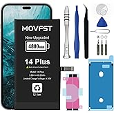 MOVFST Replacement for iPhone 14 Plus Battery,4800mAh Li-ion Polymer High Capacity Battery Fit for iPhone 14 Plus Model A2886 A2632 A2885 A2896 A2887 with Repair Tool Kits