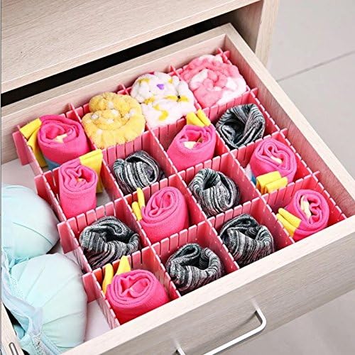 Grid Drawer Divider, Magnolora 12 Piece Household Necessities Storage Organizers, Sub-grid Finishing Shelves for Home Tidy Closet Stationary Makeup Socks Underwear Scarves