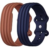 [2-Pack] Silicone Bands for Google Fitbit Air Screenless Activity Tracker | Soft Perforated Replacement Sport Strap Waterproof Wristband, Adjustable Fitness Tracker Band for Men Women