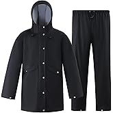 Rain Suit Waterproof Jacket Rain Suits for Men Women Waterproof Heavy Duty Rain Gear Long Rain Jacket Coat & Pants