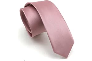 Elviros Solid Color ties for men Eco-friendly Fashion Slim Necktie 2.4'' [6cm]