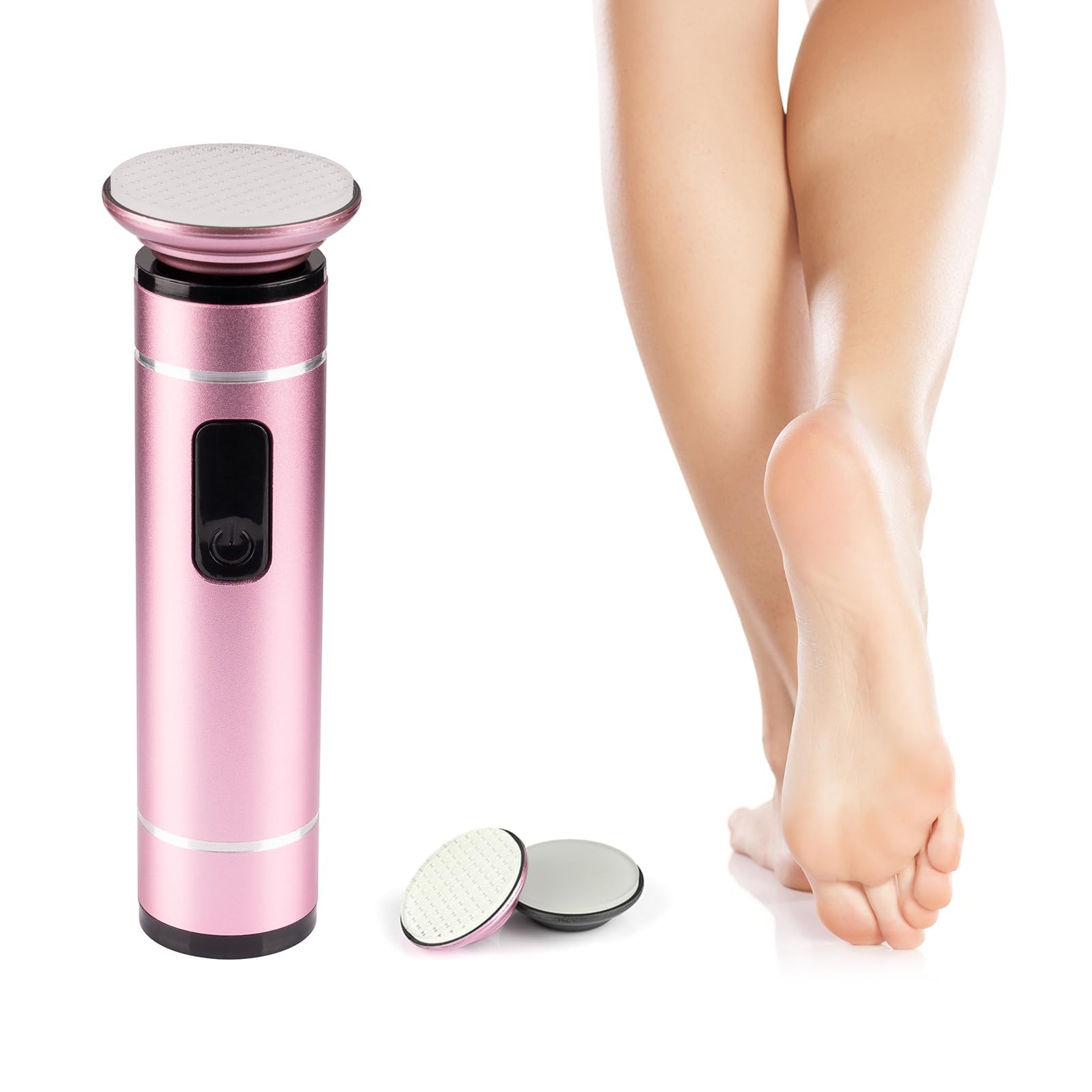 Photo 1 of MARSDREAMS Electric Foot Callus Remover, Cordless Rechargeable Adjustable Speed Feet File with Nano Glass Grinding Disc, Wireless Professional Pedicure Tool for Heel Dead Skin and Calluses