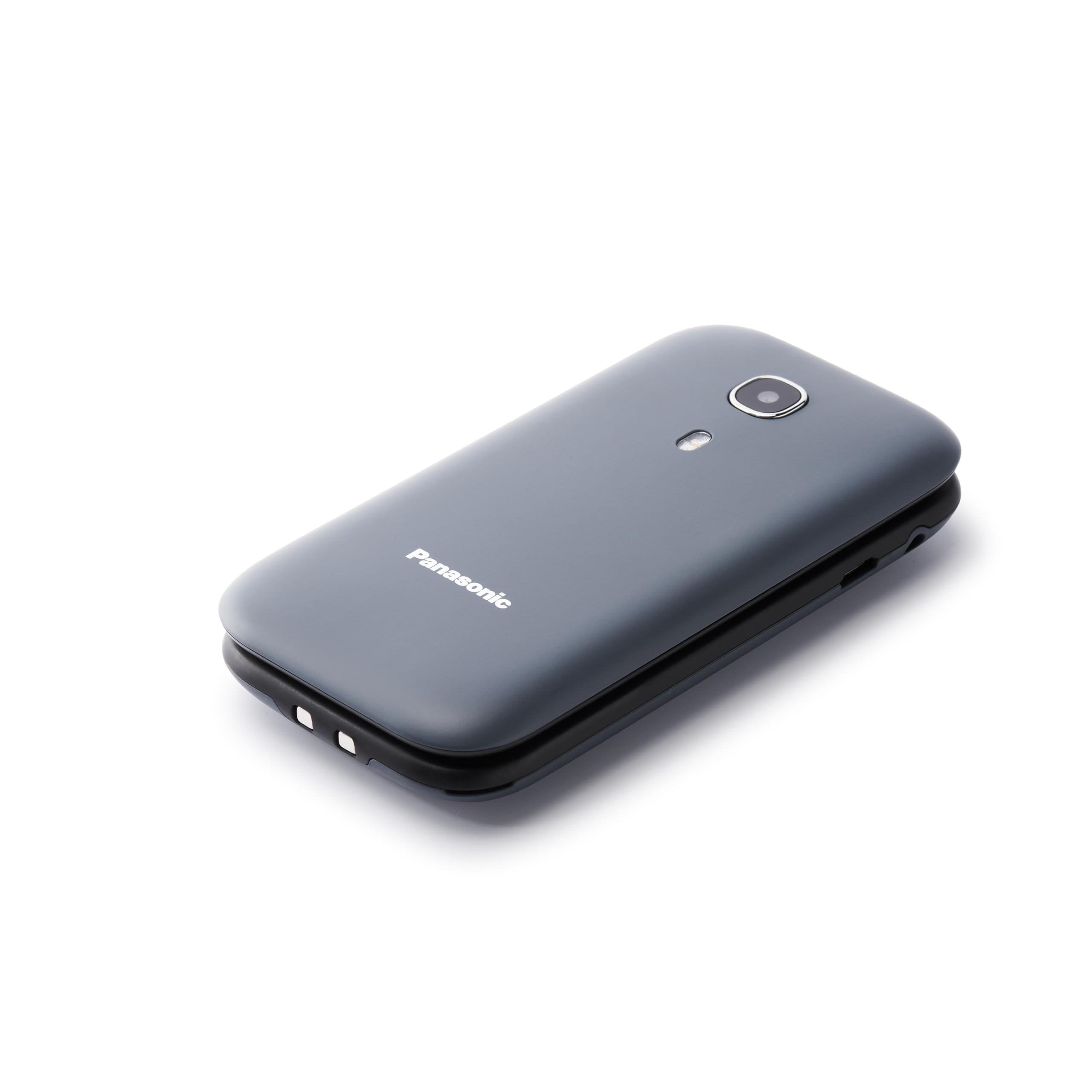 Panasonic KX-TU400EXG 2G, Seniorenhandy zum Aufklappen ohne Vertrag (SOS-Notruftaste, große getrennte Tasten, große Schrift, kabelloses Gerät), grau