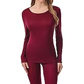 100% Mulberry Silk Long Sleeve Top for Women Thermal Base Layer Shirt Lightweight Breathable Underwear with Gift Box