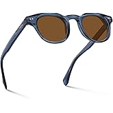 CARFIA Retro Polarized Mens Sunglasses Womens UV400 Protection, Chunky Acetate Classic Vintage Shades