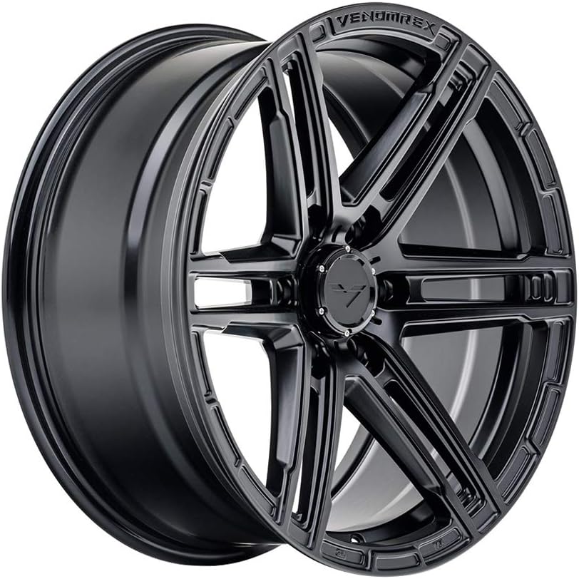VENOMREX VR-602 17 Inch Flow Forged Wheel Compatible with 01-20 Toyota Tacoma, 4Runner, FJ Cruiser, 6x5.5 (6x139.7) Bolt Pattern, 17x9 (-12mm Offset), 106.1mm Bore, Coal Black - 1 PC