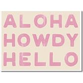 sdgobvco Preppy Howdy Canvas Wall Art, Trendy Western Coastal Cowgirl Room Aesthetic Poster, Pink Text Poster for Teen Girl Dorm Bedroom Wall Decor, Horizontal Funky Bar Cart Prints 12x16in Unframed