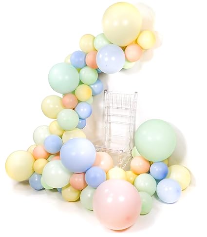 Partywoo Pastel Balloons 48 Pcs Pastel Yellow Balloons Pale Pink Balloons Pastel Blue Balloons Mint Balloons Balloons Pastel For Rainbow