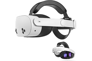 Maecker Headstrap Compatible for Oculus Quest 3S for Quest 3 Elite Strap for Meta Quest 3S/3 Head Strap Solid Comfortable vr Accesssories Straps - White
