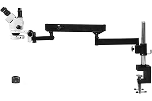 Isaac Technologies WP-8FX-IFR07 Trinocular Zoom Stereo Microscope | 10x WF, 0.7x—4.5x Zoom, 3.5x—45x Magnification, 0.5x Aux 