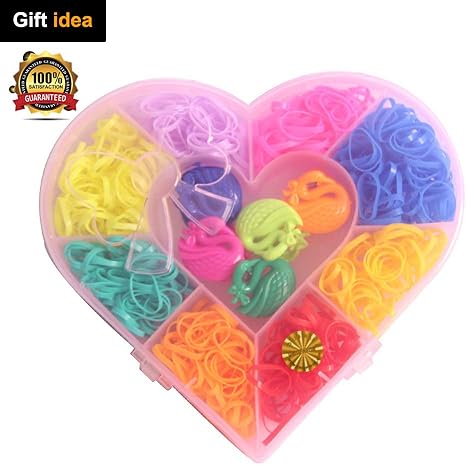 Amazon Com Diy Rainbow Hair Rubber Bands Elastic Hair Ties