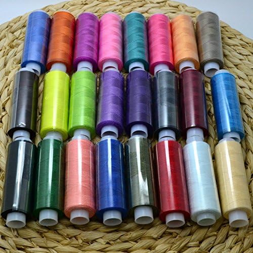 LEYOYO24 Assorted Colors 100% Pure Cotton Polyester Sewing Thread