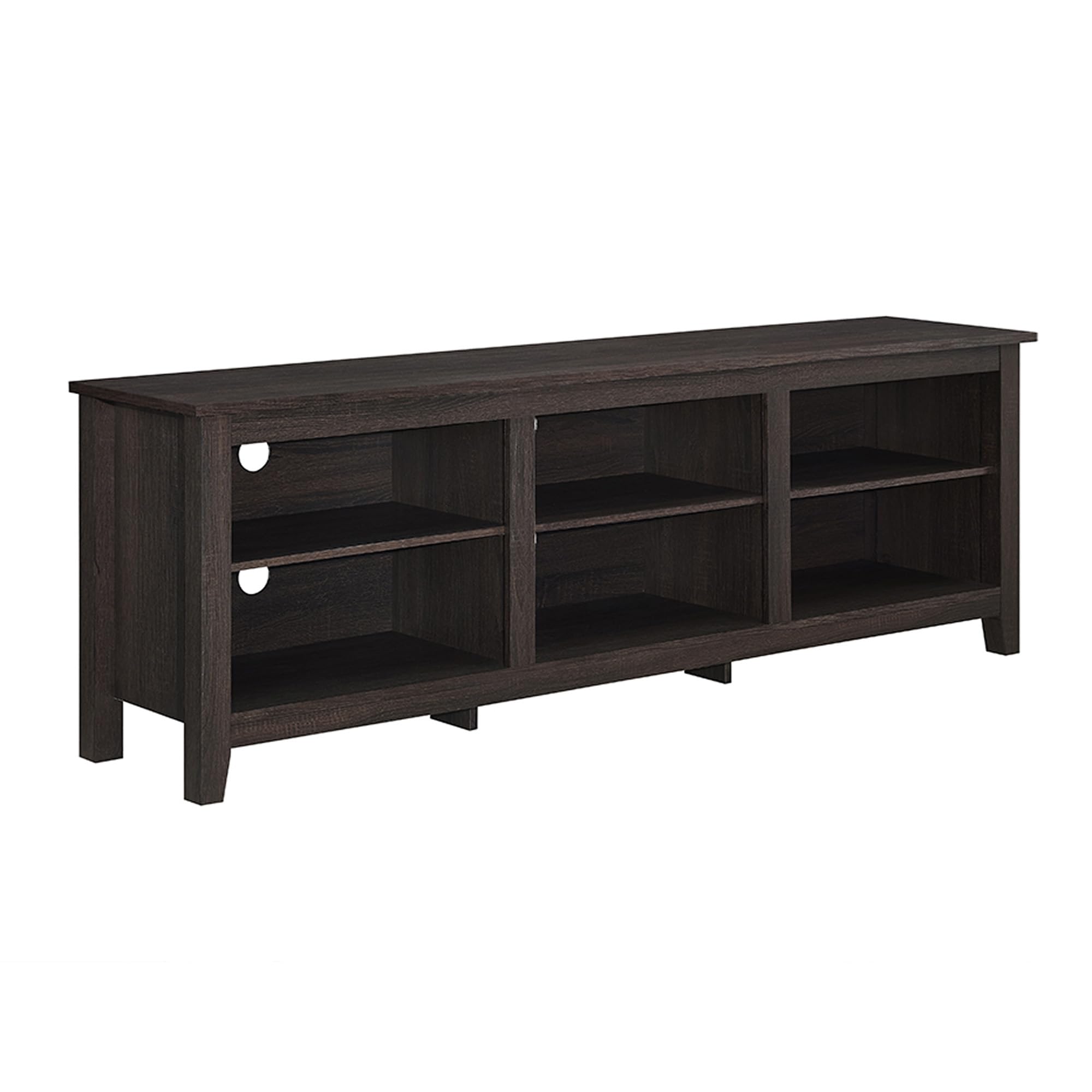 Walker Edison Wren Classic 6 Cubby TV Stand for TVs up to 80 Inches, 70 Inch, Espresso Image Walker Edison Wren Classic 6 Cubby TV Stand for TVs up to 80 Inches, 70 Inch, Espresso Image